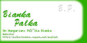 bianka palka business card